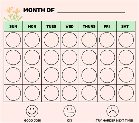 Monthly Behavior Charts: Empowering Progress and Accountability