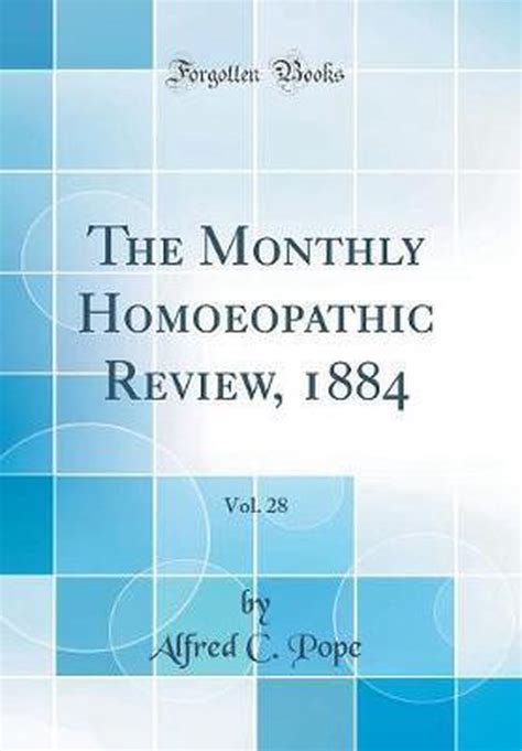 Monthly Homoeopathic Review Volume 28 Doc