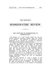 Monthly Homoeopathic Review Volume 28 Doc