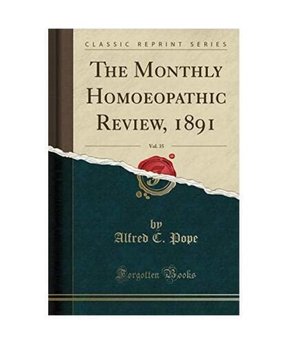 Monthly Homoeopathic Review Volume 35 Reader