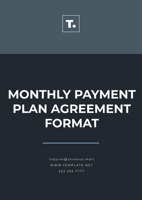 Monthly Payment Plan: