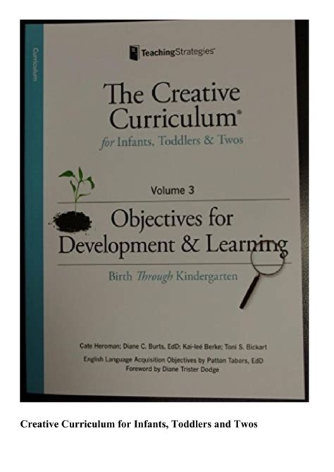 Monthly curriculum for infants Ebook Reader