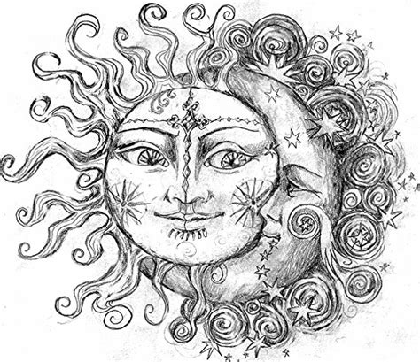 Moon and Sun Coloring Book for Adults An Adults coloring book for grown-up PDF