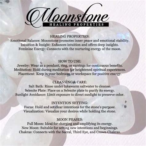 Moonstone's Therapeutic Properties