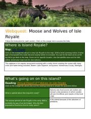 Moose And Wolves Of Isle Royale Answers Reader