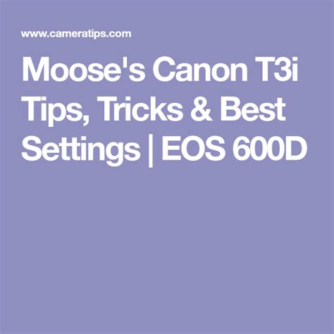 Mooses Canon T3i Cheat Code Ebook Kindle Editon