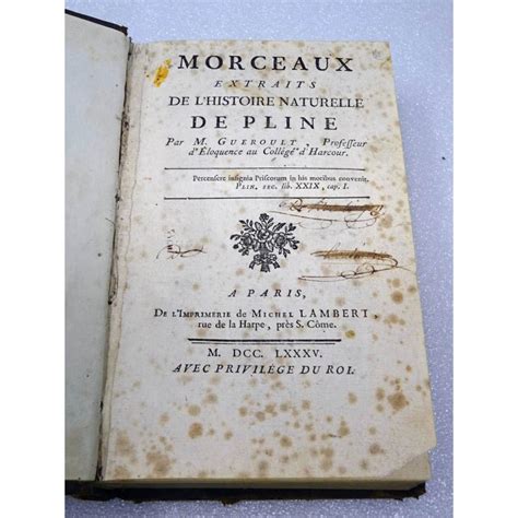 Morceaux Choisis Extraits de LHistoire Naturelle... Epub