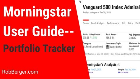 Morningstar Portfolio Tracker: A Comprehensive Guide for Investment Success