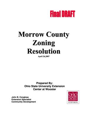 Morrow County Zoning Resolution Kindle Editon