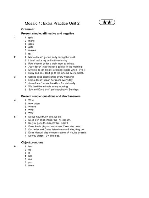 Mosaic 1 Answer Key Reader