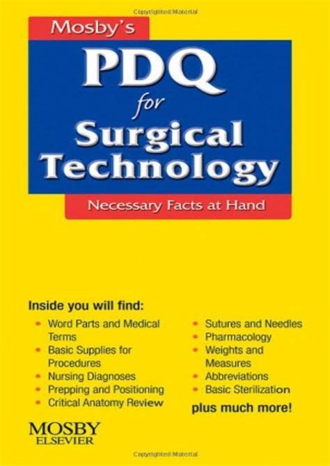 Mosby's PDQ for Surgical Technology Necessary Facts at Hand Reader