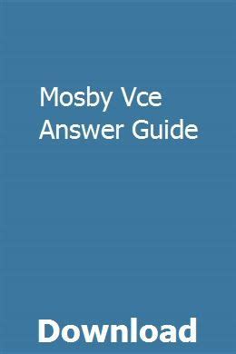 Mosby Vce Answer Guide Reader