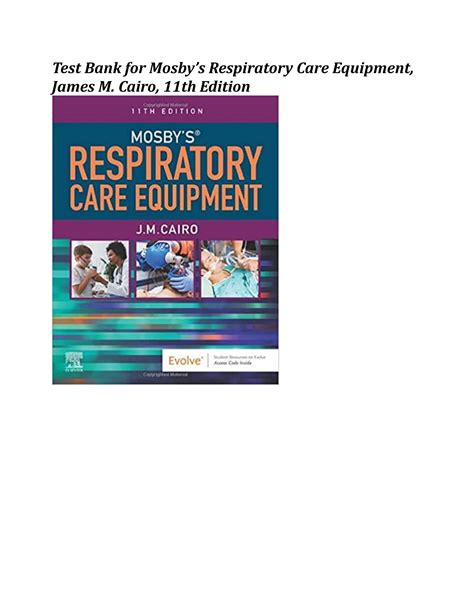 Mosby respiratory care test bank Ebook PDF