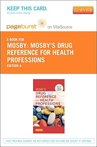 Mosby s Drug Reference for Health Professions Elsevier eBook on VitalSource Retail Access Card 3e PDF