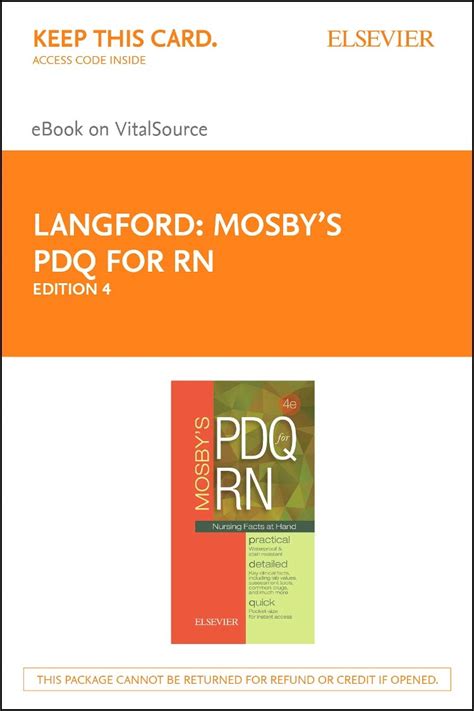 Mosby s PDQ for LPN Elsevier eBook on VitalSource Retail Access Card 3e Epub