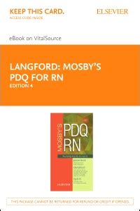 Mosby s PDQ for RN Elsevier eBook on VitalSource Retail Access Card Practical Detailed Quick 4e PDF