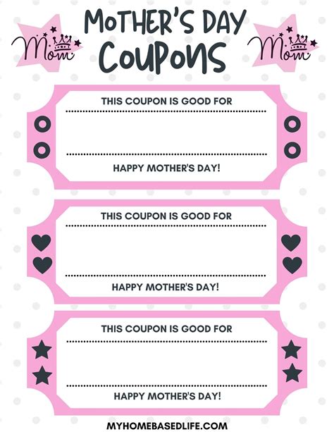 Mother Day Coupon Template Printable