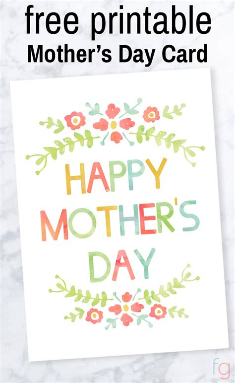 Mothers Day Cards Printable Free