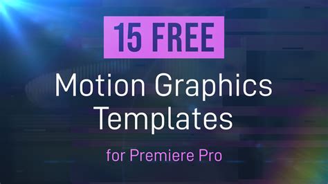 Motion Graphics Templates For Premiere Pro