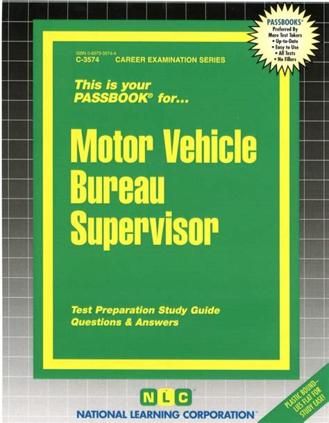 Motor Vehicle Bureau SupervisorPassbooks Reader