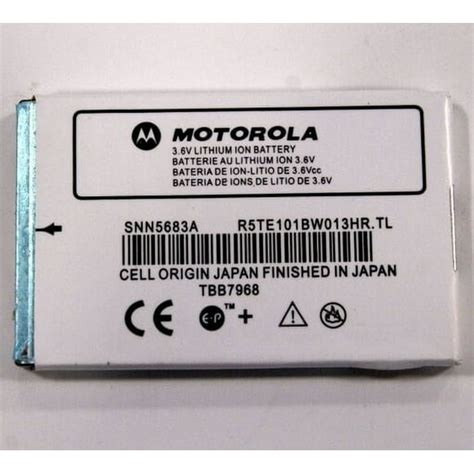 Motorola SNN5815 Standard Lithium Battery Epub