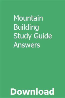 Mountain Building Study Guide Answers PDF