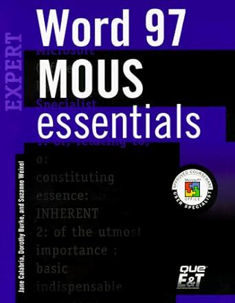 Mous Essentials Word 97 Expert Reader