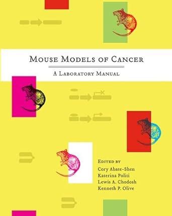 Mouse Models of Cancer a Laboratory Manual PDF