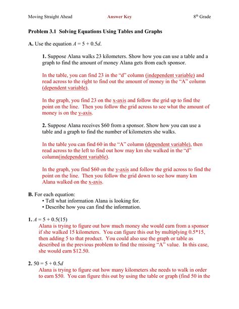 Moving Straight Ahead Answers PDF