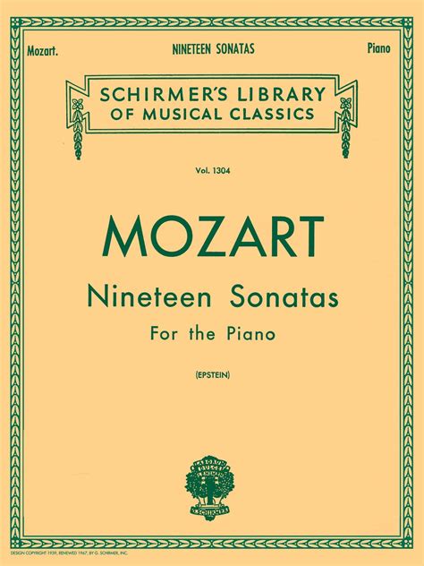 Mozart 19 Sonatas Complete Piano Solo PDF