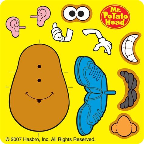 Mr Potato Head Pieces Printable