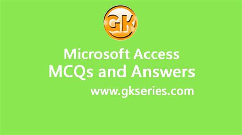 Ms Access Multiple Choice Questions And Answers Reader