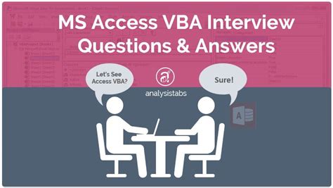 Ms Access Vba Interview Questions Answers Reader