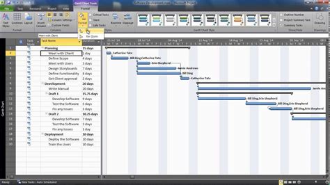 Ms Project Add Task Name To Gantt Chart