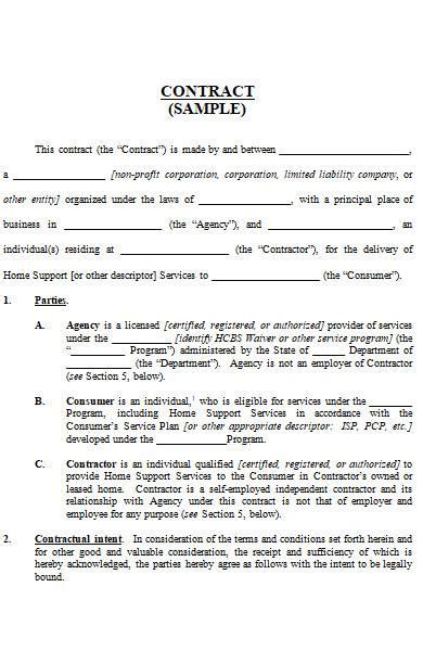 Ms Word Contract Template
