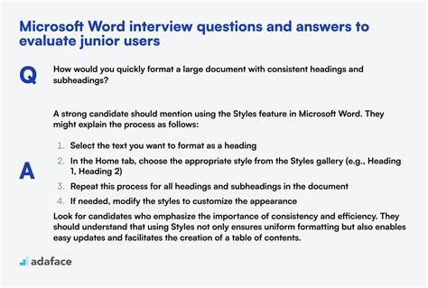 Ms Word Interview Questions And Answers Doc