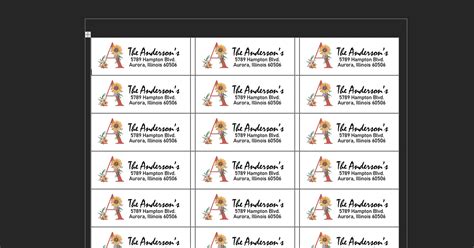 Ms Word Label Template