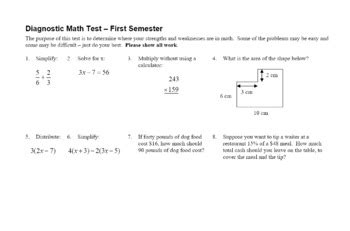 Msat Algebra 1 Diagnostic Test Answer Key Kindle Editon