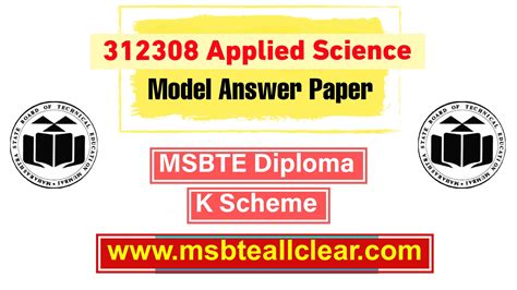 Msbte Question Paper With Answer Applied Science PDF