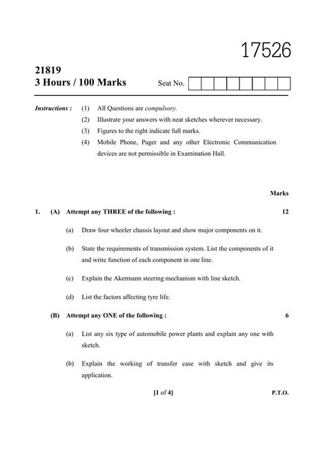 Msbte Question Paper With Answer Automobile Reader