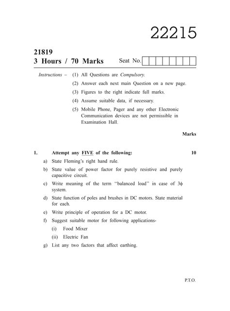 Msbte Question Paper With Solution Doc