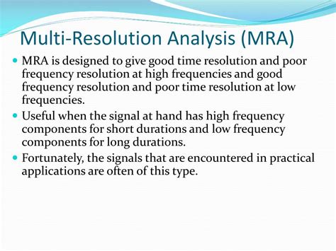 Multi Resolution Analysis Mra Welcome To Cedar Doc