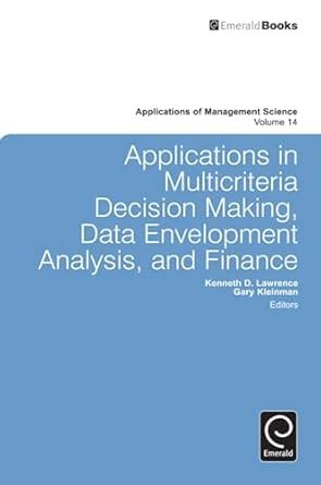 Multi-Criteria Applications Applications of Management Science Doc