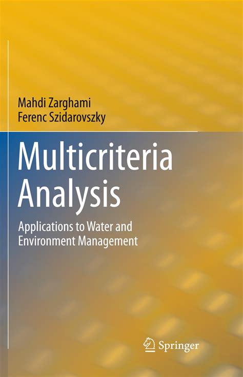 Multicriteria Analysis Applications to Water and Environment Management PDF