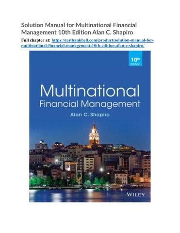 Multinational Financial Management 10th Edition Solution Manual PDF