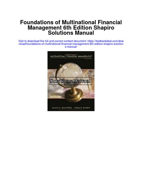 Multinational Financial Management 6th Edition Solutions Epub