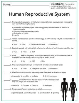 Multiple Choice Answers To The Reproductive System Reader