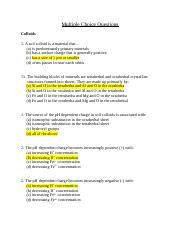 Multiple Choice Questions About Solution And Colloids Doc