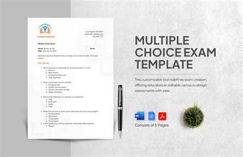 Multiple Choice Test Templates: The Ultimate Template for Educators