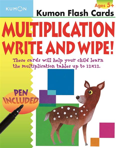 Multiplication Write and Wipe Flash Cards Kumon Flash Cards Reader